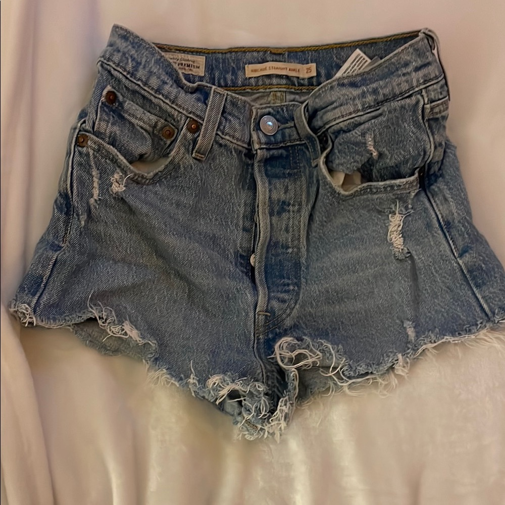 Distressed Denim Women's Levi’s Shorts
